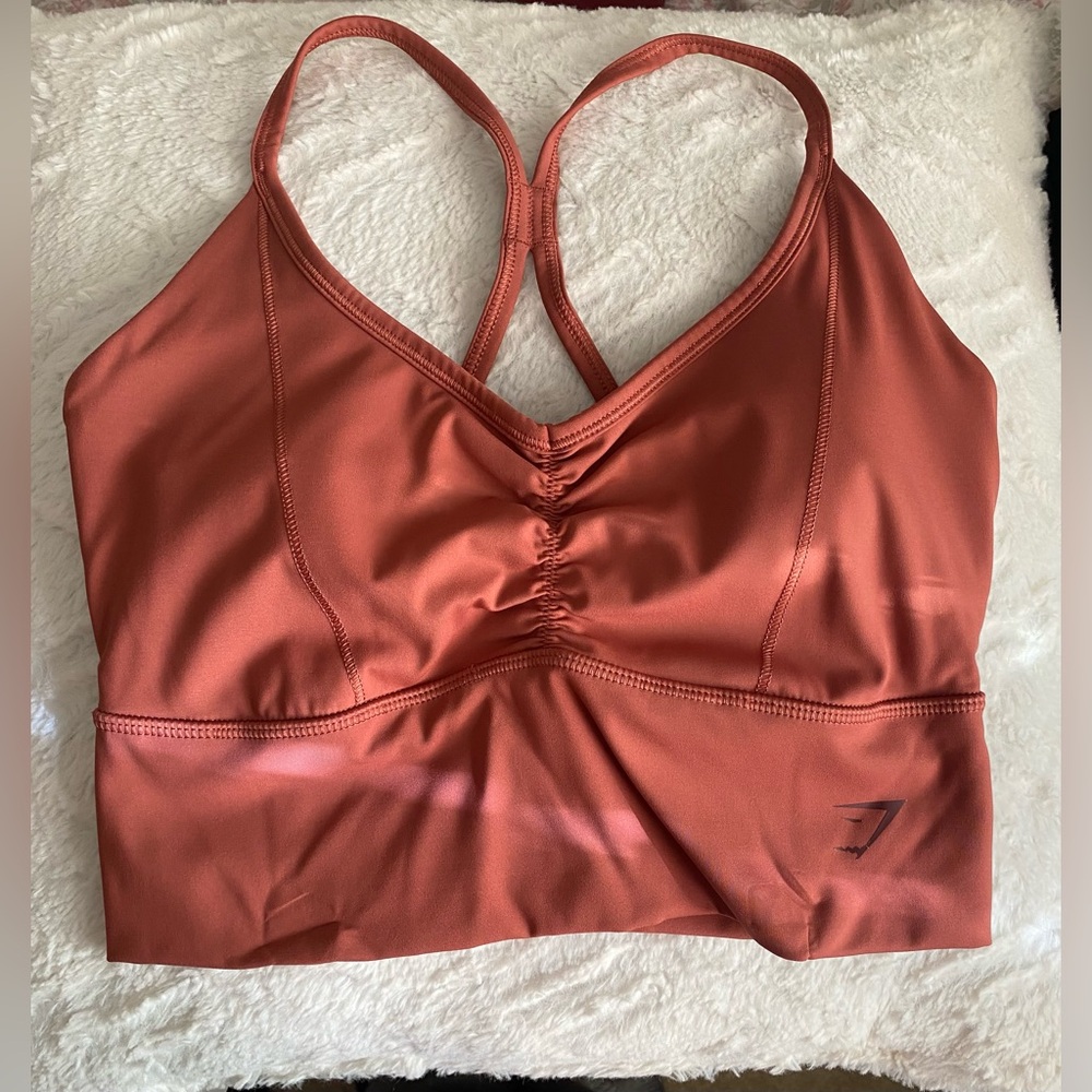 Gymshark ELEVATE LONGLINE SPORTS BRA
Size: Small
Color: Rose Brown